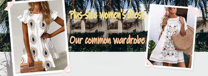 EJVS™  Large-Color Block Striped Spring Dress