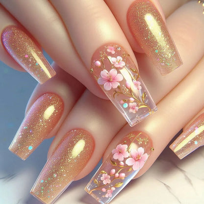 EJVS™  24Pcs Shimmery Manicure Tips
