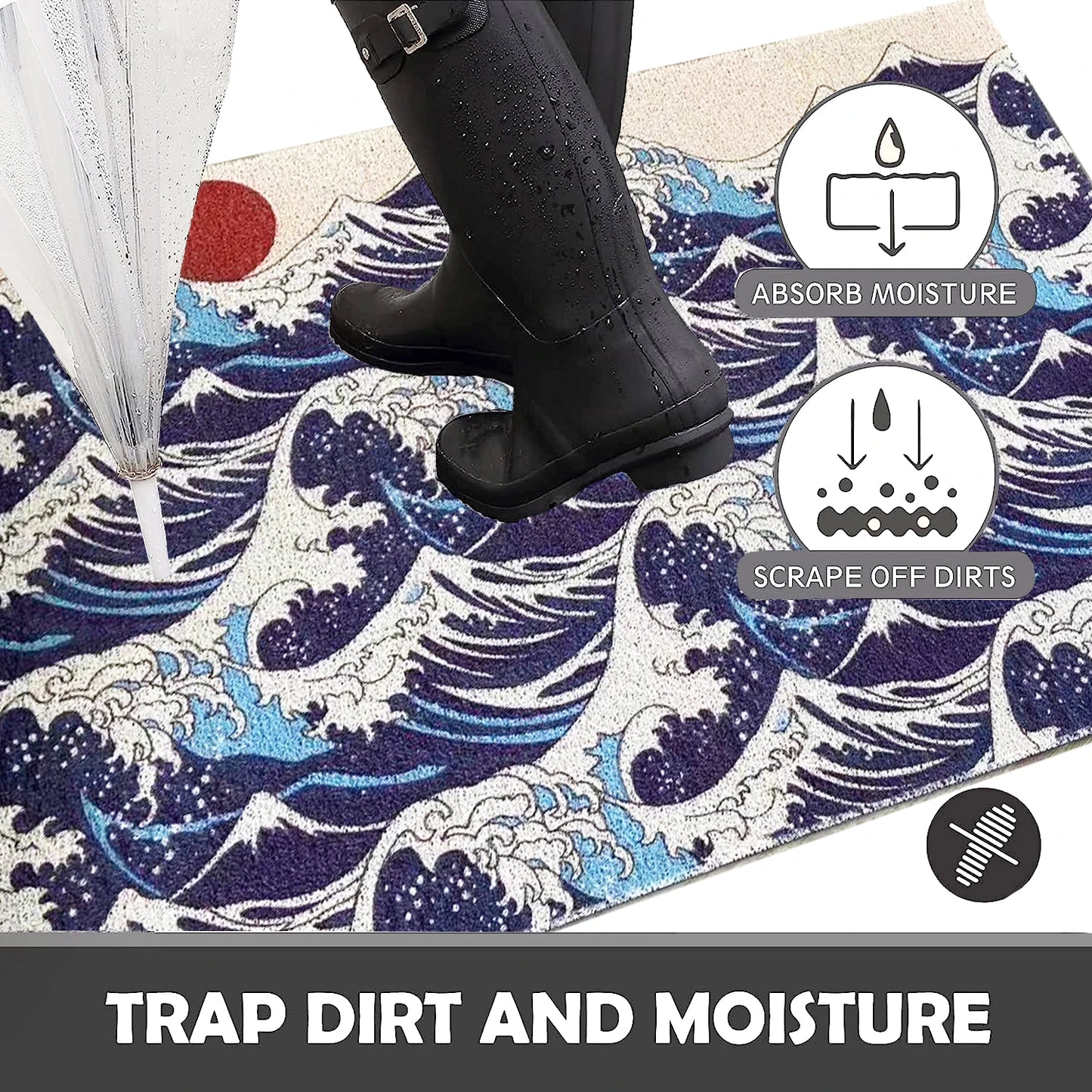 EJVS™ Wave Pattern Rubber Doormat
