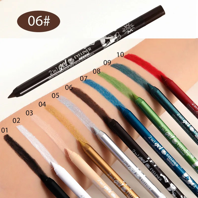 EJVS™  Waterproof Eyeliner Long Lasting Pencil Colourful Pigment