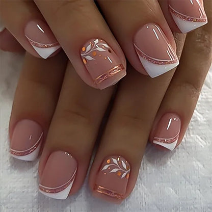 EJVS™  24Pcs Shimmery Manicure Tips