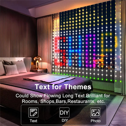 EJVS™  Smart Curtain Lights, 400 LED USB Curtain String Lights with App Remote Control