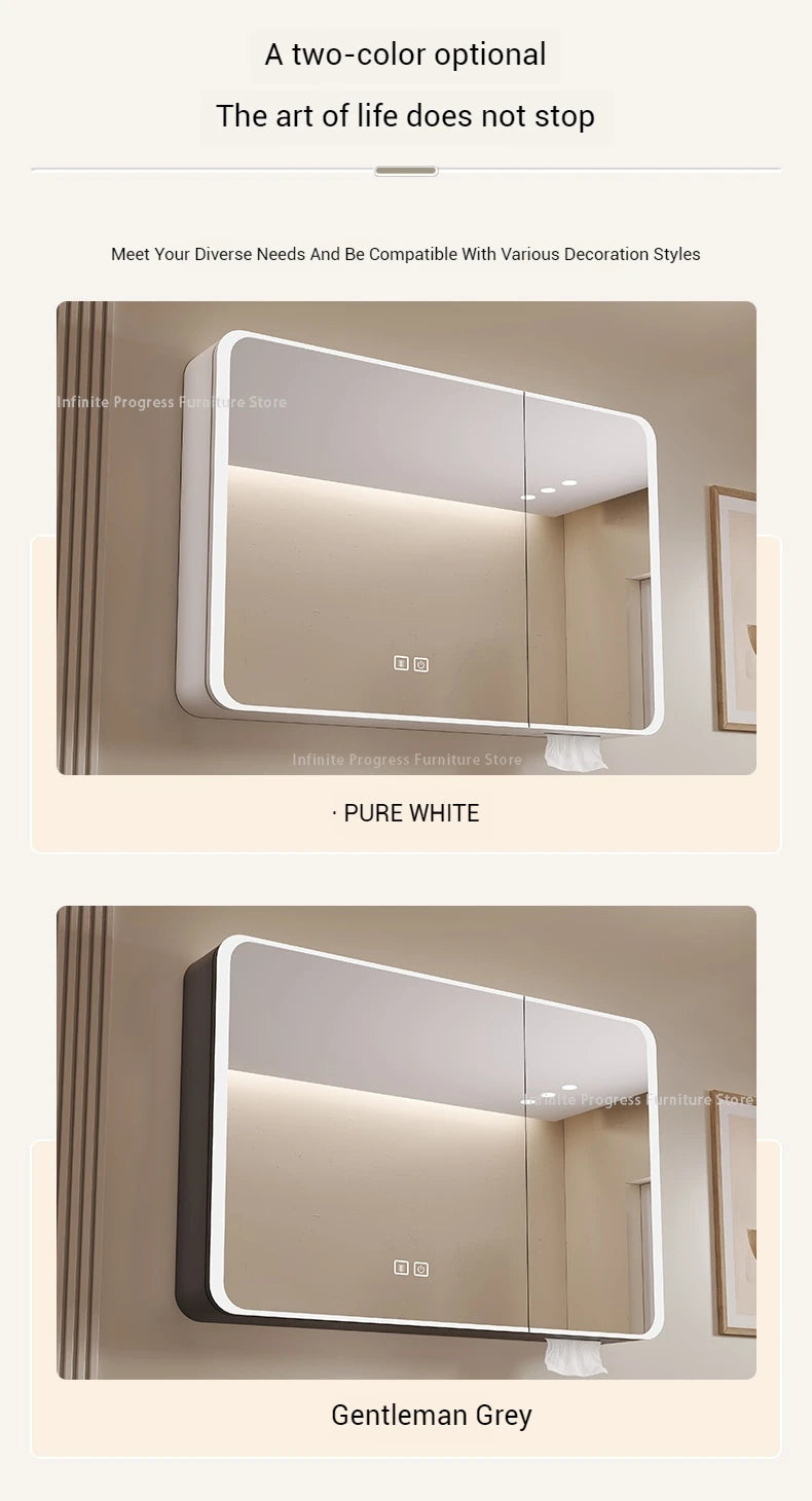 EJVS™ Arc Smart Bathroom Mirror Cabinet