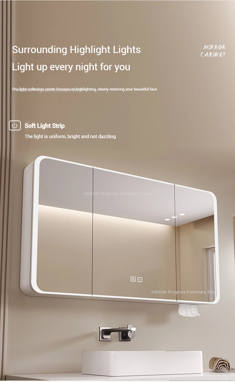 EJVS™ Arc Smart Bathroom Mirror Cabinet