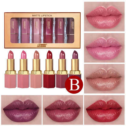 EJVS™ 6 Colors Gold Bar Lipstick