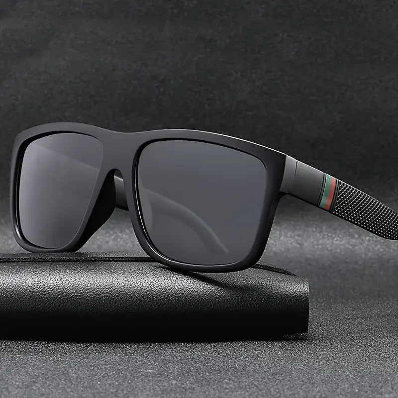 EJVS™  Fashion Square Polarized Sunglasses Men Vintage Plastic Male Sun Glasses Women Stylish Black Sport Shades UV400