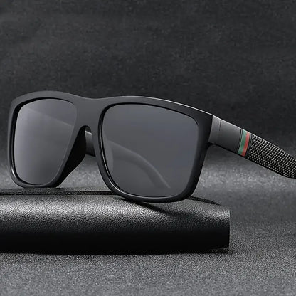 EJVS™  Fashion Square Polarized Sunglasses Men Vintage Plastic Male Sun Glasses Women Stylish Black Sport Shades UV400