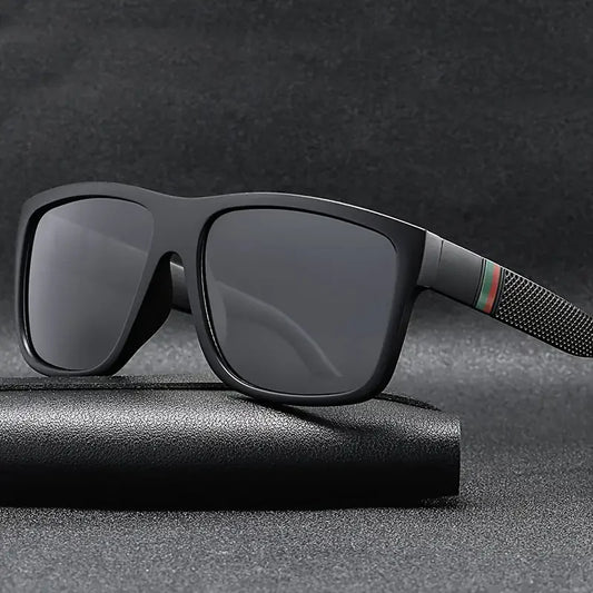 EJVS™  Fashion Square Polarized Sunglasses Men Vintage Plastic Male Sun Glasses Women Stylish Black Sport Shades UV400
