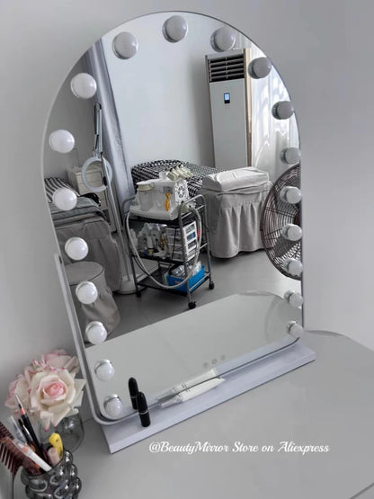 EJVS™ Arched LED Makeup Mirror – 10x Magnification