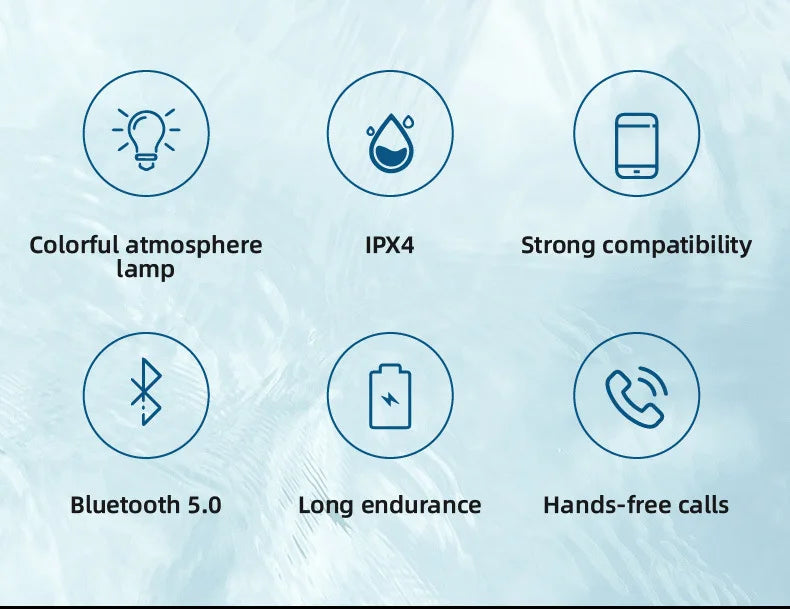 EJVS™  Mini Bluetooth Waterproof Wireless Shower - RGB Lights