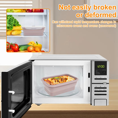 EJVS™ 4-Pack Silicone Food Storage Containers – Microwave & Temperature Resistant