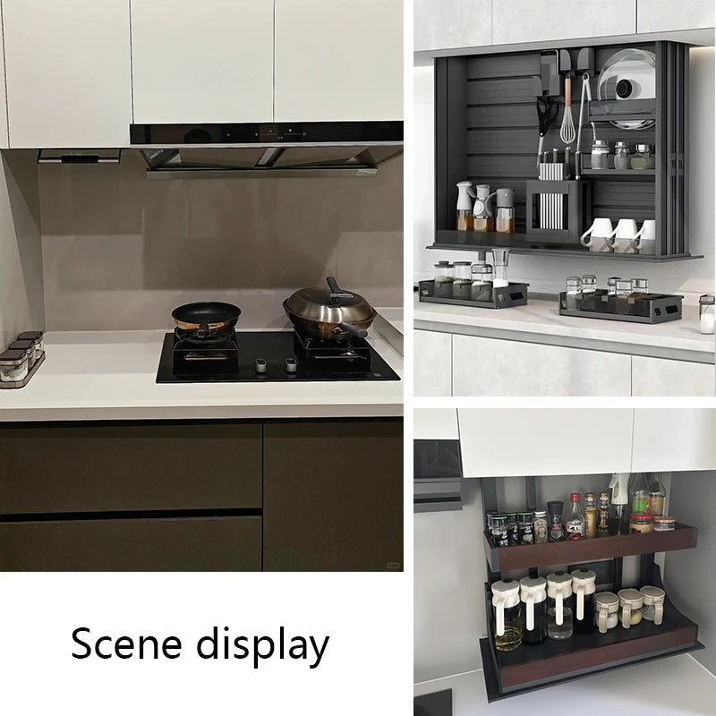 EJVS™ Smart Kitchen Electric Vertical Lifting Platform Hardware Hanging Cabinet Basket