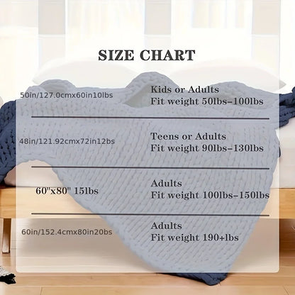 EJVS™ Handmade Chunky Knit Weighted Blanket