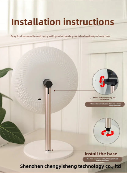 EJVS™ LED Round Desktop Makeup Mirror