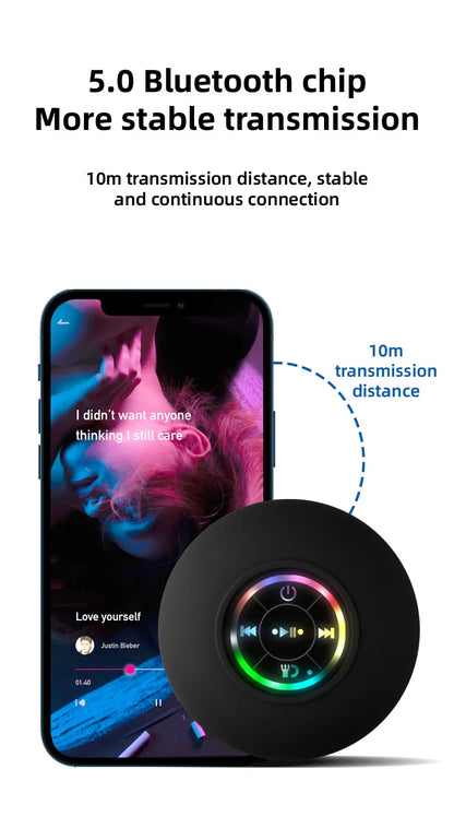 EJVS™  Mini Bluetooth Waterproof Wireless Shower - RGB Lights