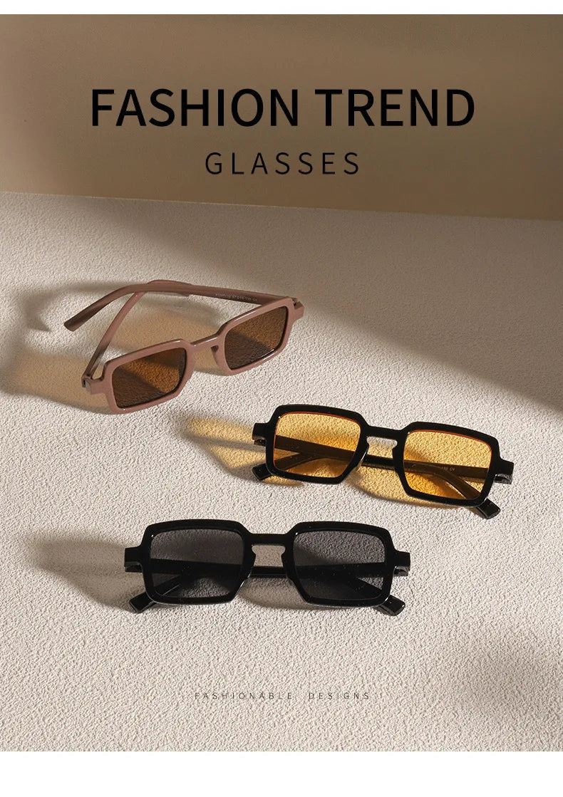 EJVS™  Vintage Square Sunglasses For Women Men Rectangle Sun Glasses Female Oval Eyewear Sunglasses for Male Female Eyeglasses
