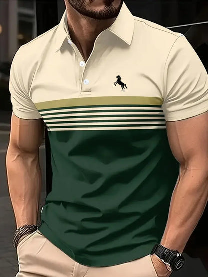 EJVS™ 3D Horse Print Golf Shirt