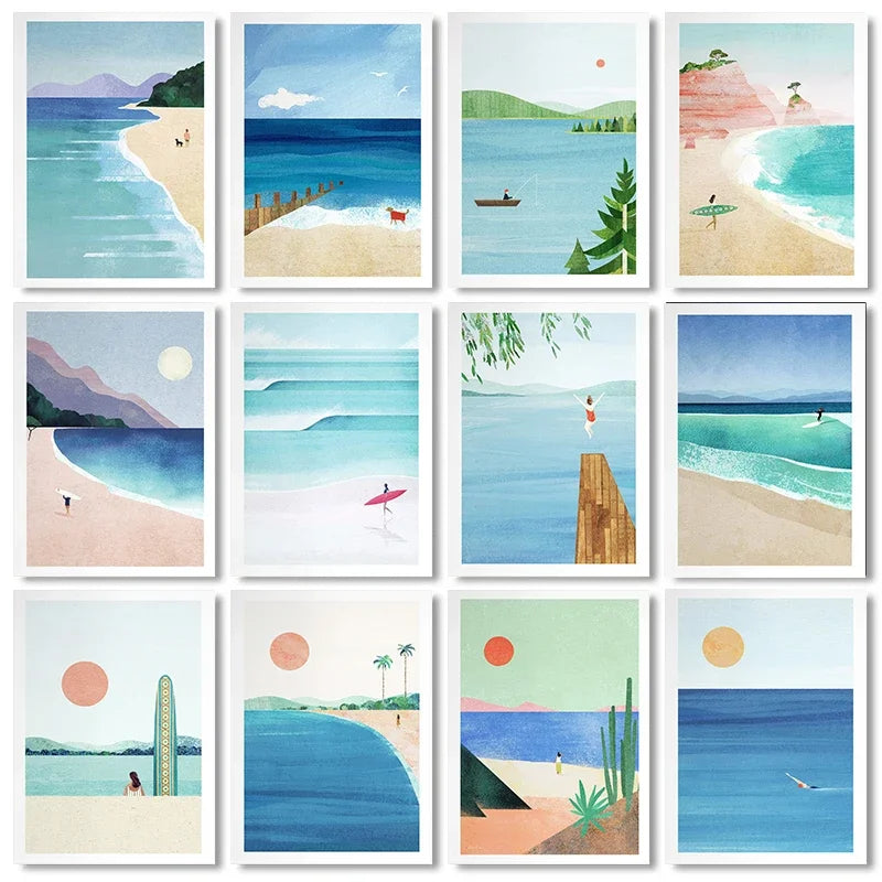 EJVS™ Summer Beach Canvas Wall Art