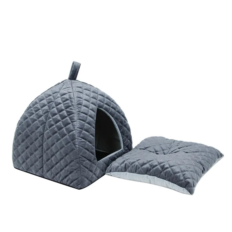 EJVS™  Dog Bed House Bed Autumn/Winter Warm Cat Pet Kennel Mats Pet Tents For Small Dogs Cats Puppies