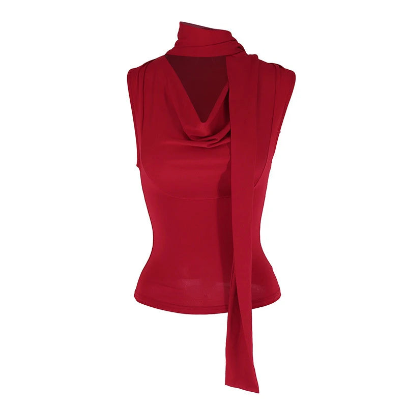 EJVS™  Women Sexy Sleeveless V-Neck Lady Top Fashion Bandage