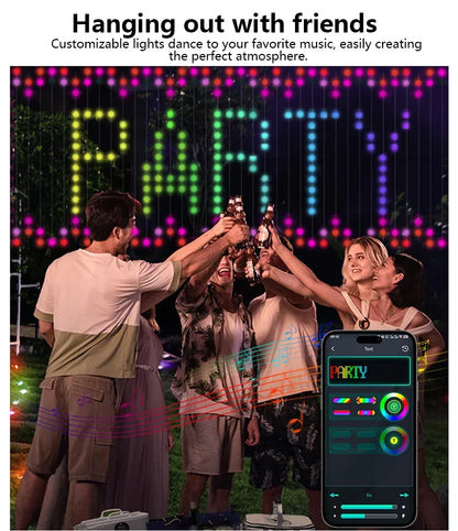 EJVS™  Dynamic DIY Bedroom Window Lights Decor APP Remote Control Music Sync