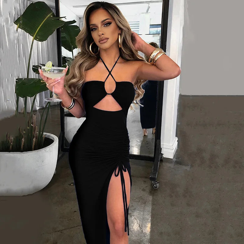 EJVS™  Backless Dresses Slim Dress Bodycon Vestidos Elegantes