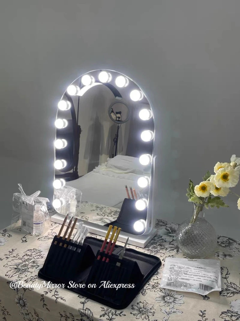 EJVS™ Arched LED Makeup Mirror – 10x Magnification