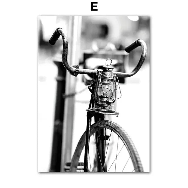 EJVS™ Vintage Europe Camera & Car Canvas Wall Art