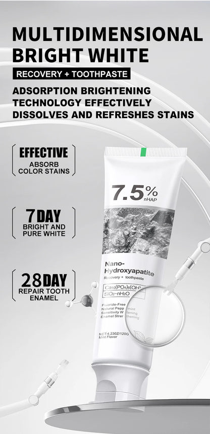 EJVS™  7.5% Hydroxyapatite Probiotic Teeth Whitening Toothpaste Enamel Oral Cavity Repair
