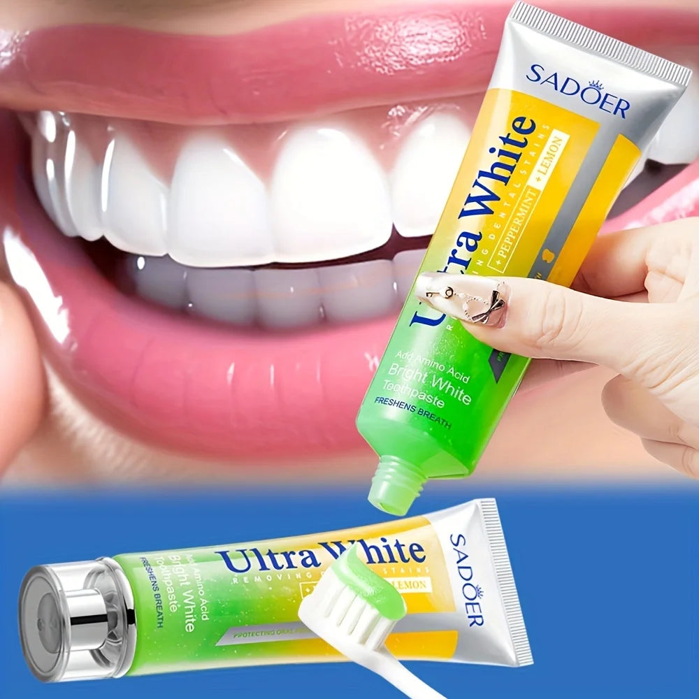 EJVS™  Lemon Mint Teeth Whitening Toothpaste - Fresh Breath 100g