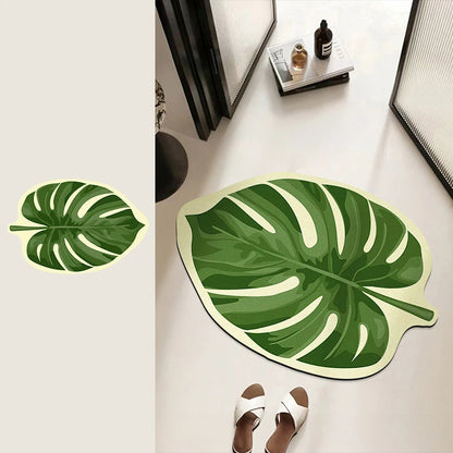 EJVS™ Leaf Diatomite Shower Rug