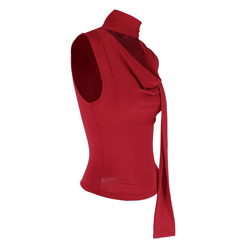 EJVS™  Women Sexy Sleeveless V-Neck Lady Top Fashion Bandage