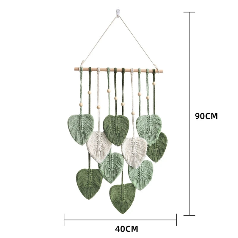 EJVS™ Leaf Macrame Wall Hanging Boho Woven