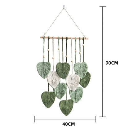 EJVS™ Leaf Macrame Wall Hanging Boho Woven