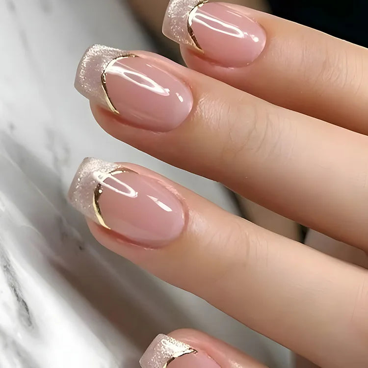 EJVS™  24Pcs Shimmery Manicure Tips