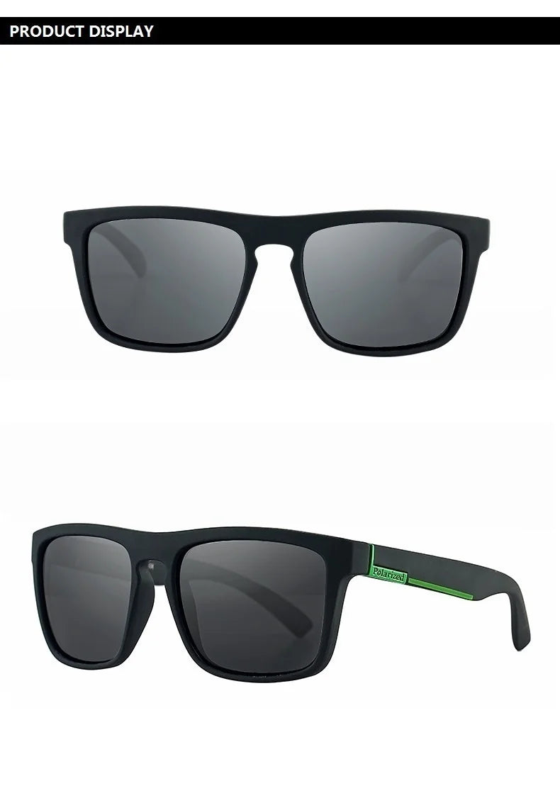 EJVS™  Fashion Square Vintage Polarized Sunglasses Men Women Retro Driving Fishing Luxury Brand Designer Sun Glasses UV400 Eyewear