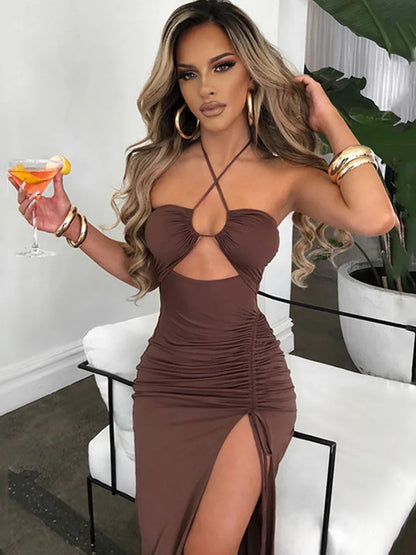 EJVS™  Backless Dresses Slim Dress Bodycon Vestidos Elegantes