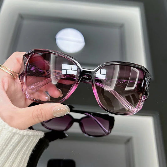 EJVS™  Fashion Square Sunglasses Women Brand Designer Retro Gradient Sun Glasses Female Elegant Black Vintage Mirror Gafas De Sol