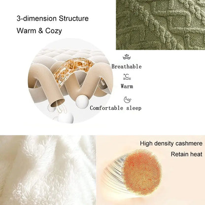 EJVS™ High End Thickened Winter Warm Blankets for Beds Artificial Lamb