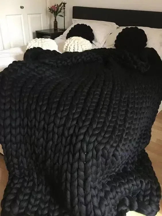 EJVS™ Handmade Chunky Knit Weighted Blanket
