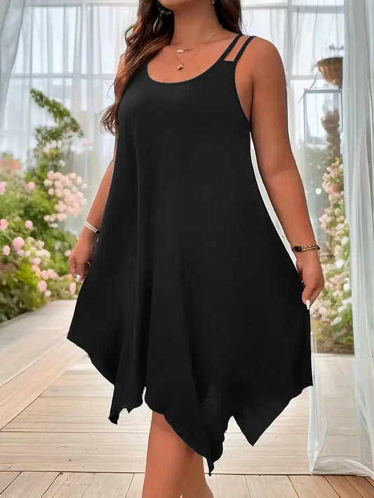 EJVS™  Asymmetrical Hem Midi Holiday Sundress