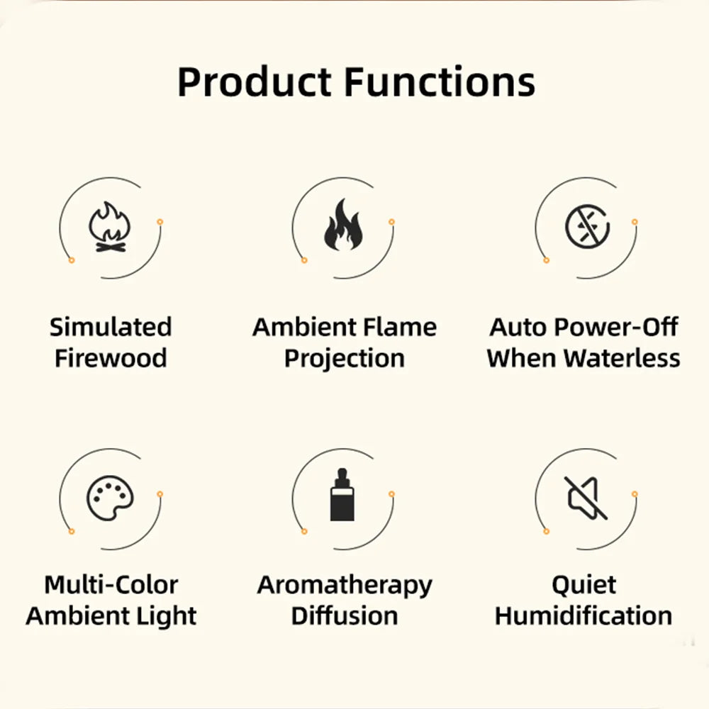 EJVS™ Flame Aroma Humidifier Essential Oil