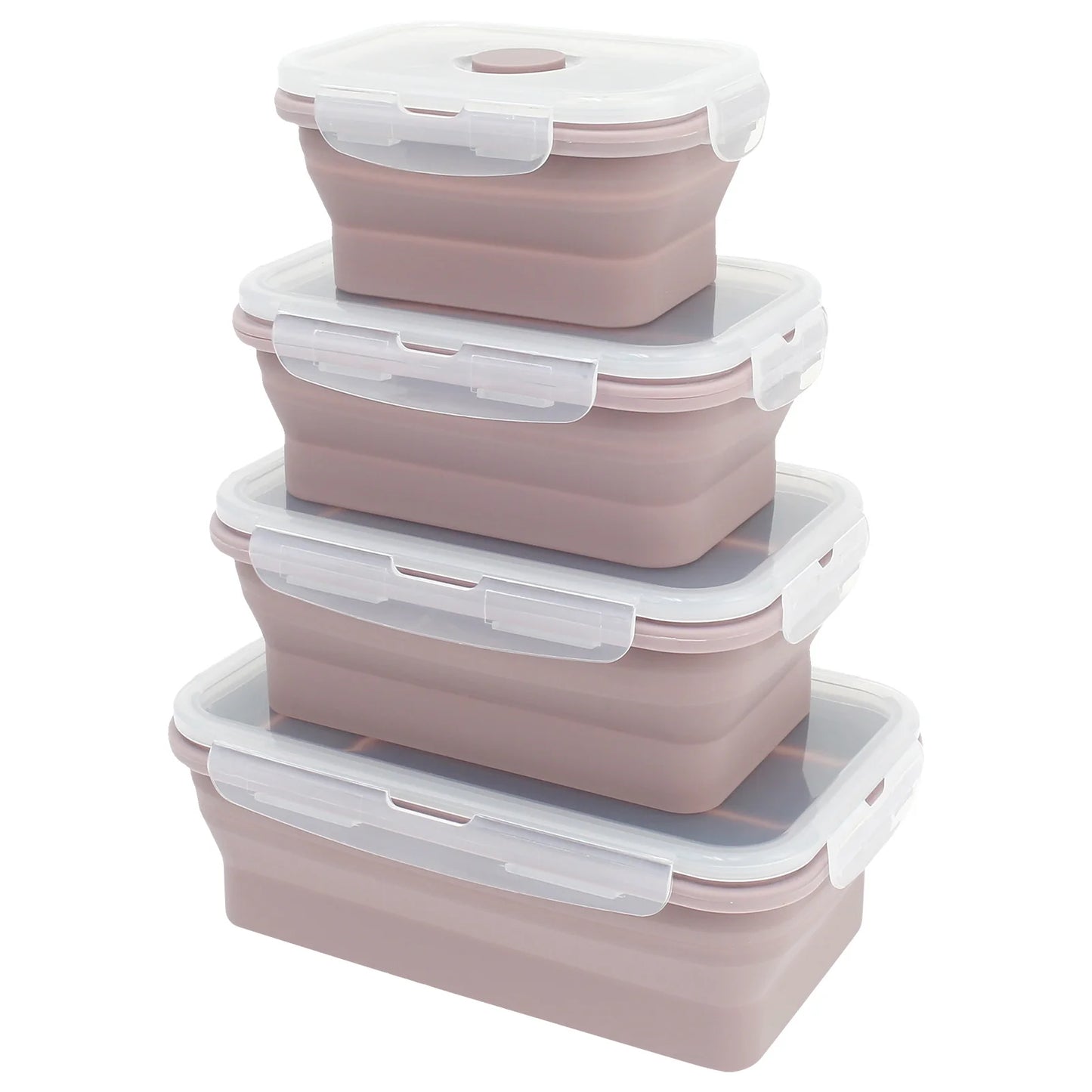 EJVS™ 4-Pack Silicone Food Storage Containers – Microwave & Temperature Resistant
