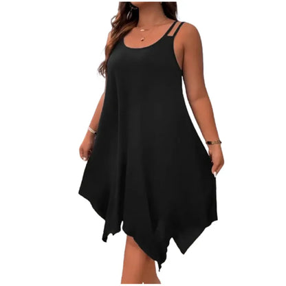 EJVS™  Asymmetrical Hem Midi Holiday Sundress