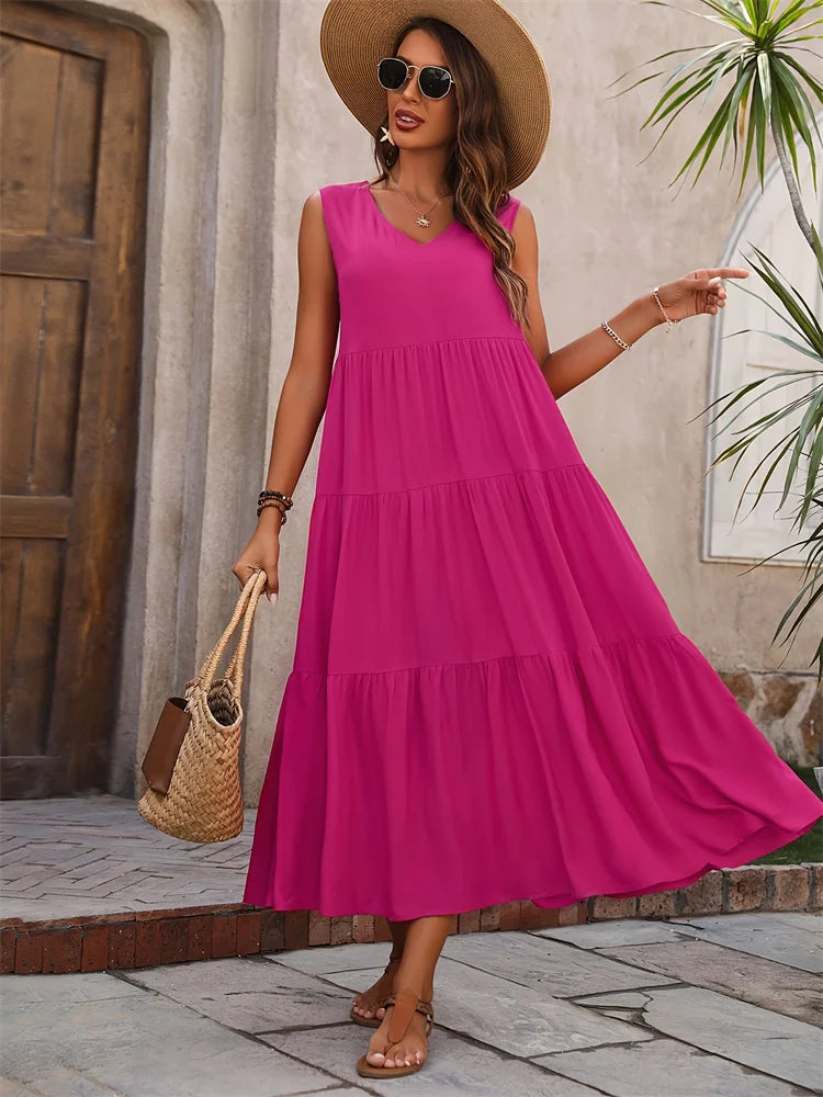 EJVS™ Summer Casual Brand Dress Femme