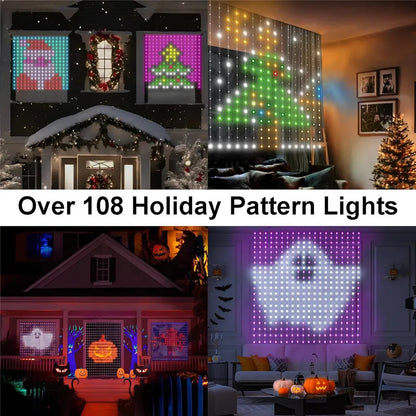 EJVS™  Smart Curtain Lights, 400 LED USB Curtain String Lights with App Remote Control