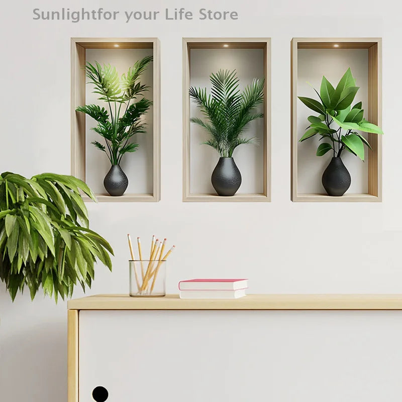 EJVS™ Green Plant Wall Stickers