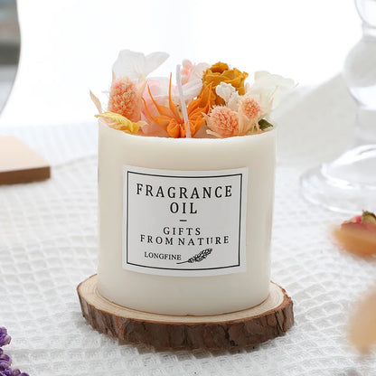 EJVS™ Scented Pillar Candles with Dried Flowers