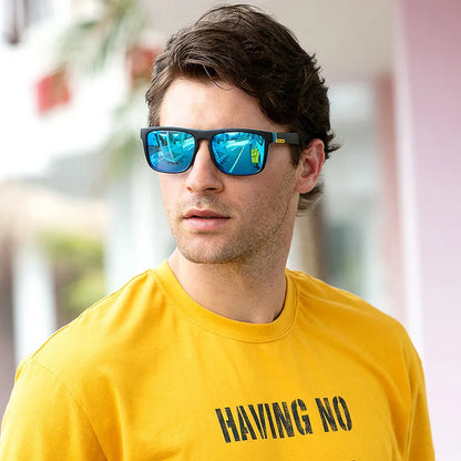 EJVS™  Fashion Square Vintage Polarized Sunglasses Men Women Retro Driving Fishing Luxury Brand Designer Sun Glasses UV400 Eyewear