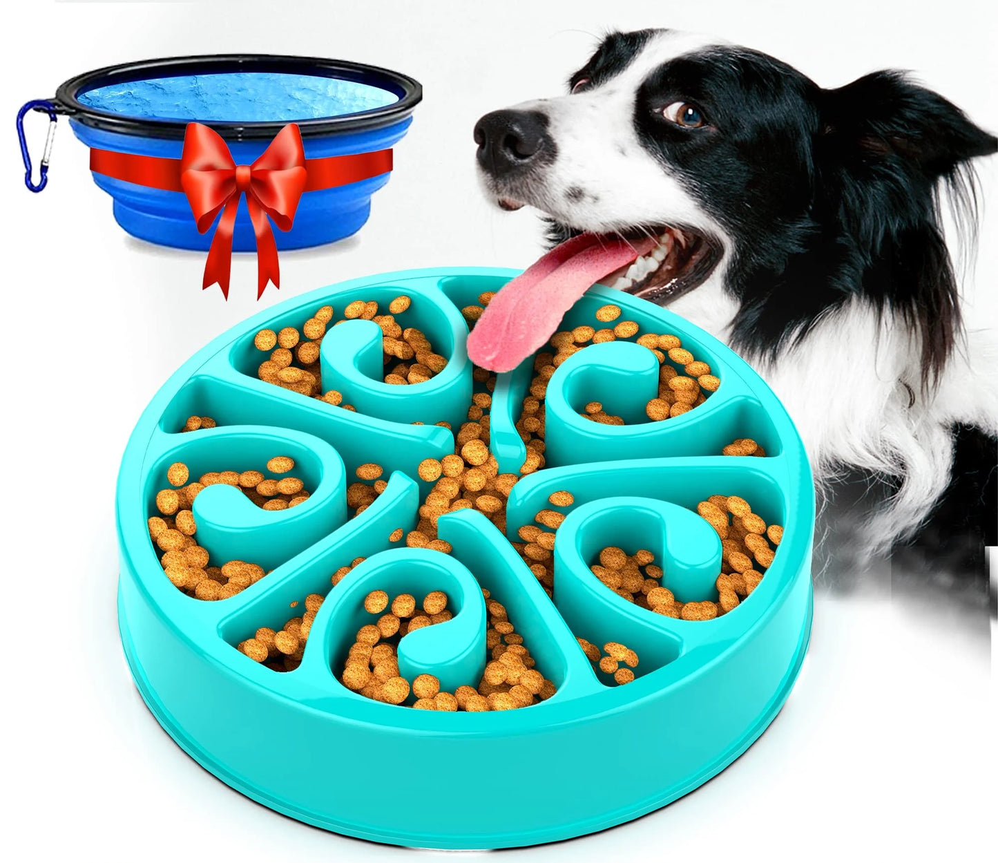 EJVS™  Pet Non Slip Anti-Gulping Slower Food Feeding Dishes